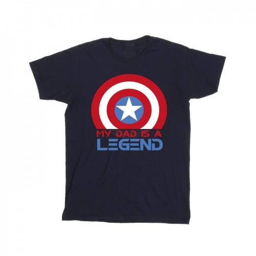 Captain America Boys My Dad Is A Legend Cotton T-Shirt