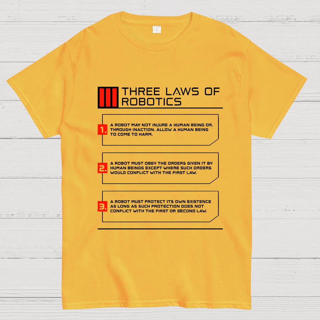 Three Laws of Robotics Unisex 100% Cotton Summer Casual Cool Loose T-Shirt