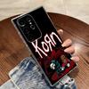 Чехол для телефона K-Korn Hot Metal Rock Band для Samsung S26 S25 S24 Ultra S23 Fe S22 S20 S21 Plus Plus 5G Fe Прозрачная крышка