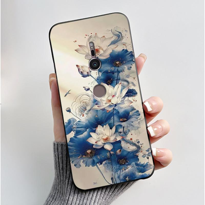 Модный черный чехол с принтом кролика для молочного чая для Sony Xperia XZ2/SO-03K Черный чехол для Sony Xperia XZ3/SO-01L Мягкий чехол с защитой от царапин