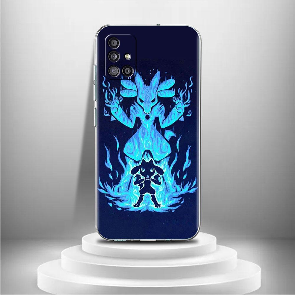 Clear Case For Samsung Galaxy A52 A12 A51 A32 A21s A71 A32 A22 50 A70 A31 A72 5G Phone Cover Pokemon Pikachu Cool