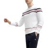 Fila Heritage Striped Crewneck Sweatshirt Men Sweatshirt Standard-White F11M411204F-WT