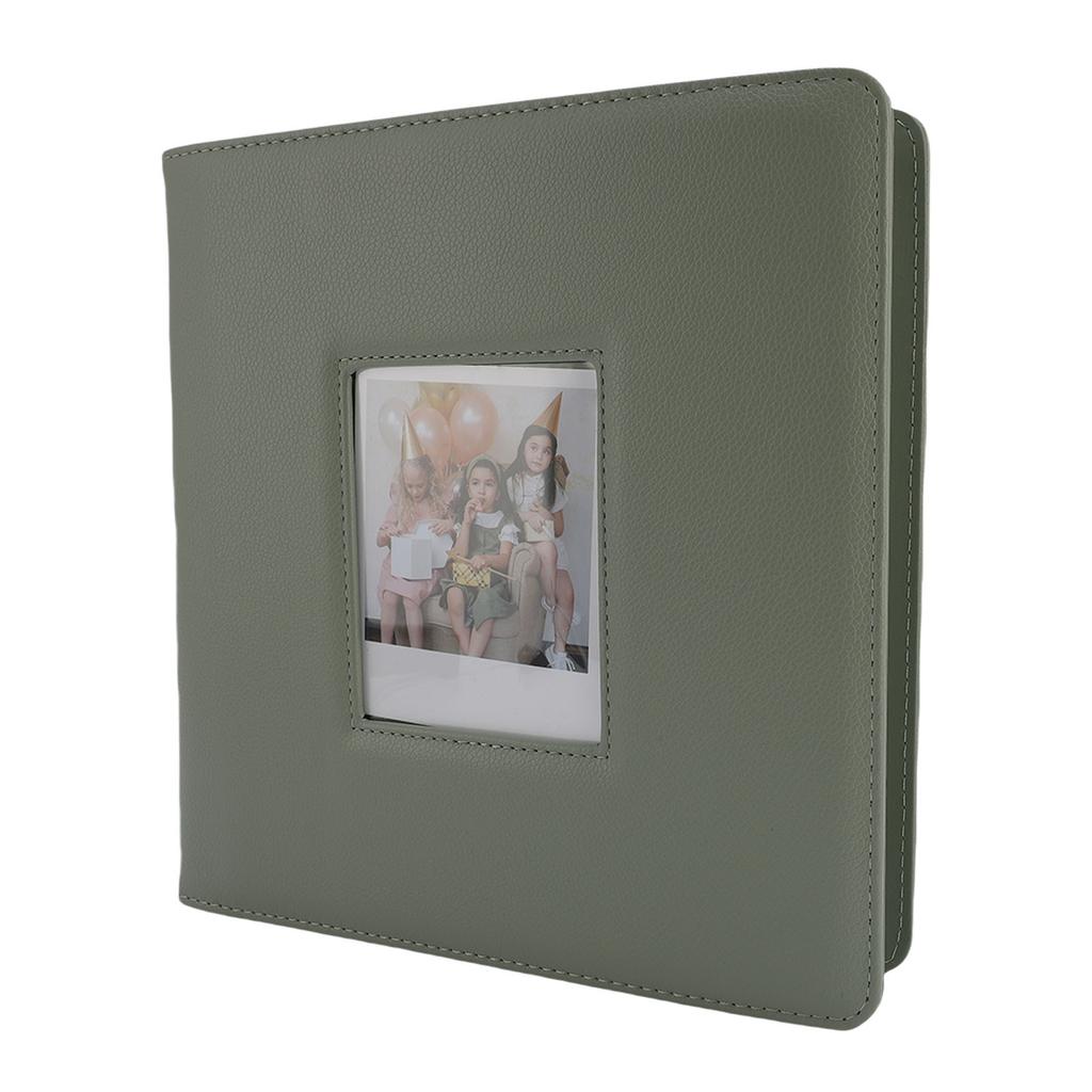 Photo Album Fit for Polaroid Wide 300 400 90x110mm Photos 36 Pages 288 Pictures Capacity PU Leather Cover Front Window