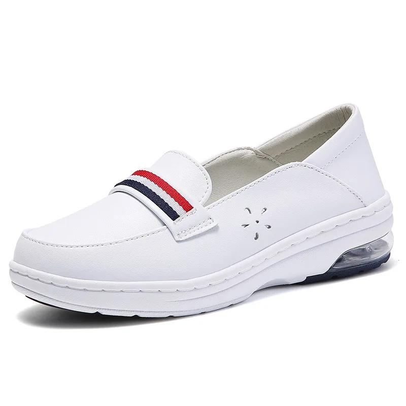 Осенне-зимняя новая обувь для медсестер, женская мягкая подошва, дышащая и неутомительная медицинская обувь, модные универсальные маленькие белые туфли