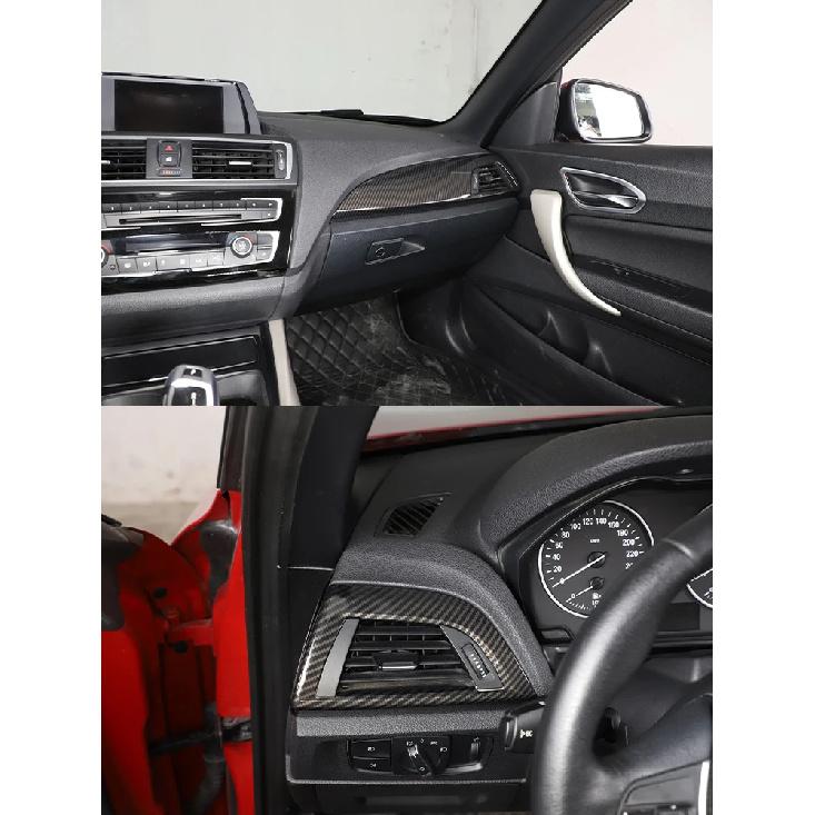 ABS Carbon Fiber Car Dashboard Side Air Outlet Panel Trim Cover For BMW 1 2 Series F20 F21 F22 F23 2012-2017 Interior Accessorie