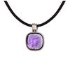 [Q6779] - Silver 'Meghan' Amethyst Silver Necklace (rhodium-plated) - 15x15 Mm