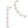 Freshwater Pearl Long Earrings for Gold Made In Japan Gold Color [R-days Daikanyama] Women, Color, Simple, Swaying, Stylish, Large, (Earrings, Posts)