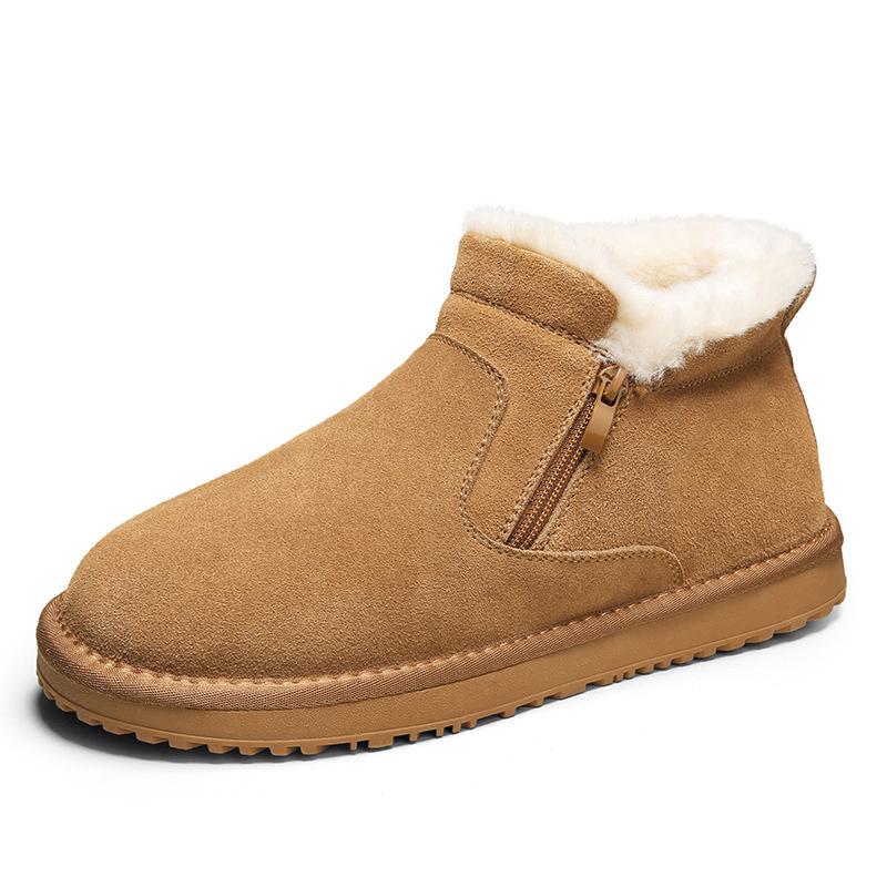 Зимние северные теплые кожаные зимние ботинки летняя мужская мода высокие бархатные хлопковые туфли для отдыха на природе повседневная модная обувь