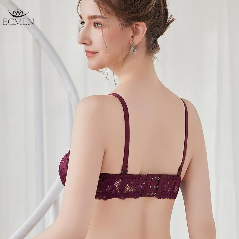 Новые женские бюстгальтеры Сексуальное кружево Пуш-ап Французский стиль Нижнее белье Мягкий топ с глубоким V-вырезом Дышащий Тонкий Бюстгальтер