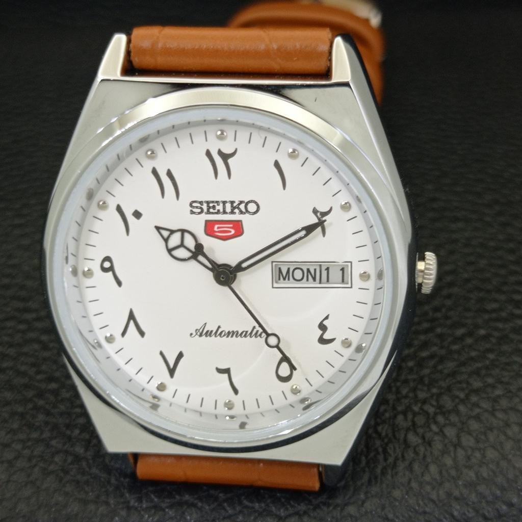 АВТОМАТИЧЕСКИЕ ВИНТАЖНЫЕ ВОССТАНОВЛЕННЫЕ МУЖСКИЕ ЧАСЫ SEIKO 5 JAPAN 6309A БЕЛЫЕ a441356-5 Sk-a441356