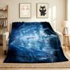 Frozen Magic Flannel Blanket Throw Blanket Soft Warm Sofa Bed Camping home Decor Unique Christmas Gift C92614