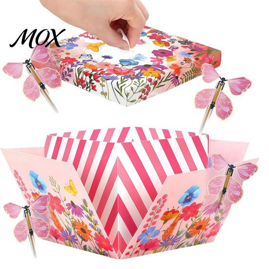 Gift Box with Flying Butterflies Butterfly Explosion Box, DIY Surprise Exploding Present Holder 4 Graduation Packaging Effect for Birthday,