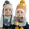 Cute Baby Toddler Girls Boys Penguin Fur Ball Knitted Winter Warm Cap With Elegant Design