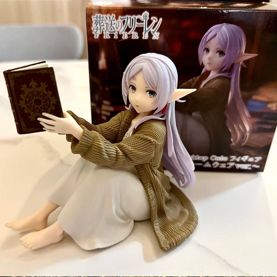 Original TAITO Desktop Cute Frieren Beyond Journey's End Anime Figure Toys PVC Model Collection Frieren Reading Action Doll
