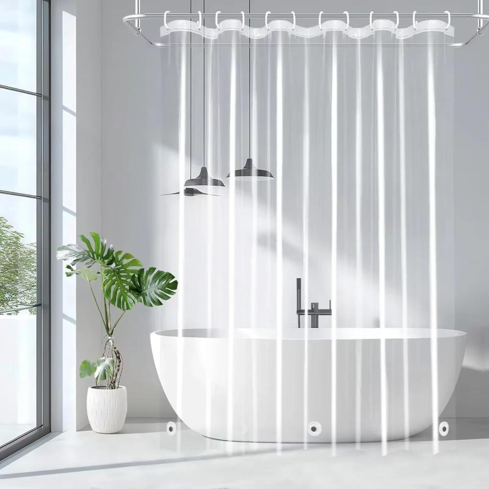 Waterproof Weighted Magnet Clear Shower Curtain Bathtub Partition Curtain Living Room