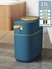 Nordic Luxury Kitchen Trash Can - Automatic Packaging Metal Wastebin, Green Recycling Basket