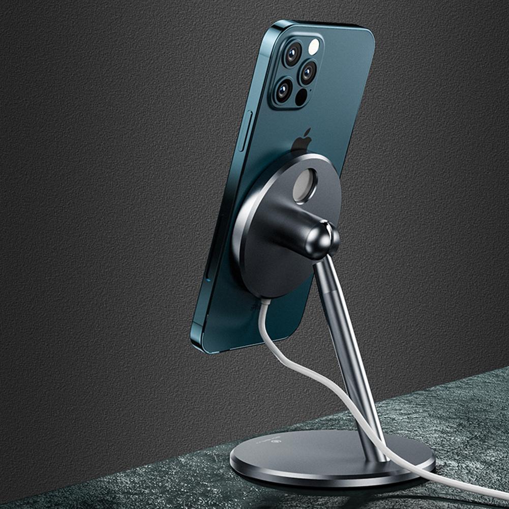 Phone Charger Holder Aluminium Alloy Bracket For Iphone12magsafe Magnetic Wireless Fast Charging Stand