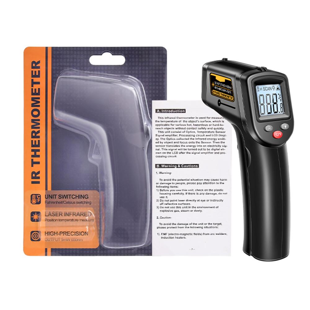 Infrared Handheld Temperature Gun -50~400℃ IR Llaser Sensor Tester Gun Industrial Thermal Imager VA Screen Meter Pyrometer Tool