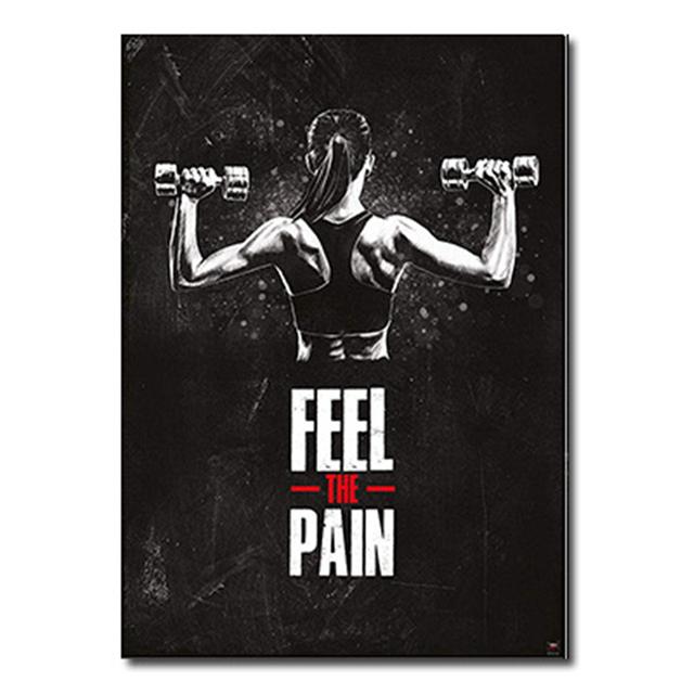 Мотивационная цитата о бодибилдинге Шелковый холст Картины для спортзала Фитнес Спорт Постер и печать Настенная картина для домашнего декора Без рамки