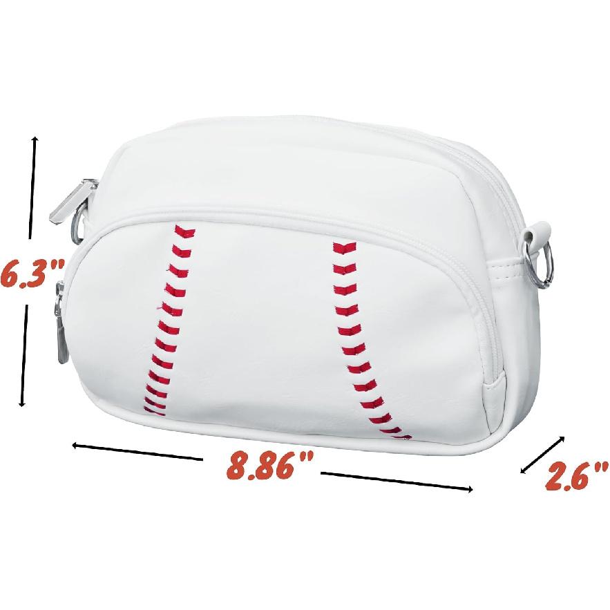 Crossbody Purse Bag for Women – 2 Main Pockets, Adjustable Strap, Athletes & Sports Fans Handbag Purse