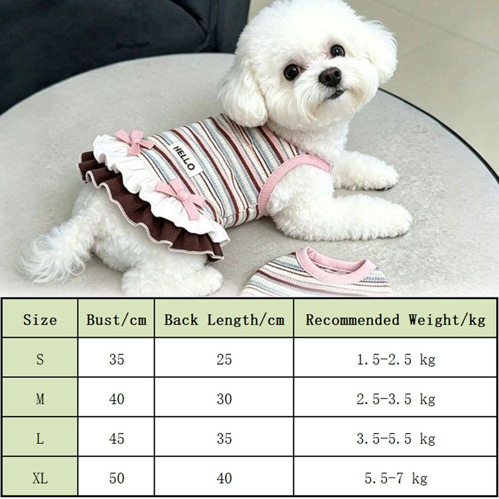 Cute Style Summer Dog Dress Soft Thin Lace Dog Dresses New Teddy Dog Skirt for Small Dogs