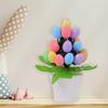 Easter Egg Ornament Easter Egg Bonsai Tree Low Maintenance Artificial Eggs Plants Desktop Easter Decoration Multicolor Potted Easter Ornament