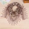 Women Lace Scarf Stylish Flower Pattern Temperamental Summer Scarf Summer Women Lace Elegant Shawl Women Lace Scarf Daily Wear