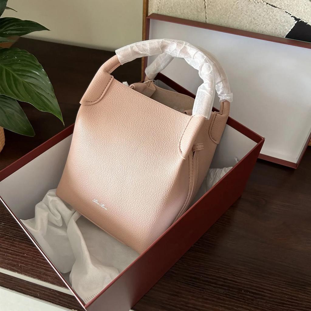 Высококачественная женская сумка-ведро из коровьей кожи, брендовая дизайнерская сумка из кожи личи большой вместимости, трендовая универсальная женская сумка