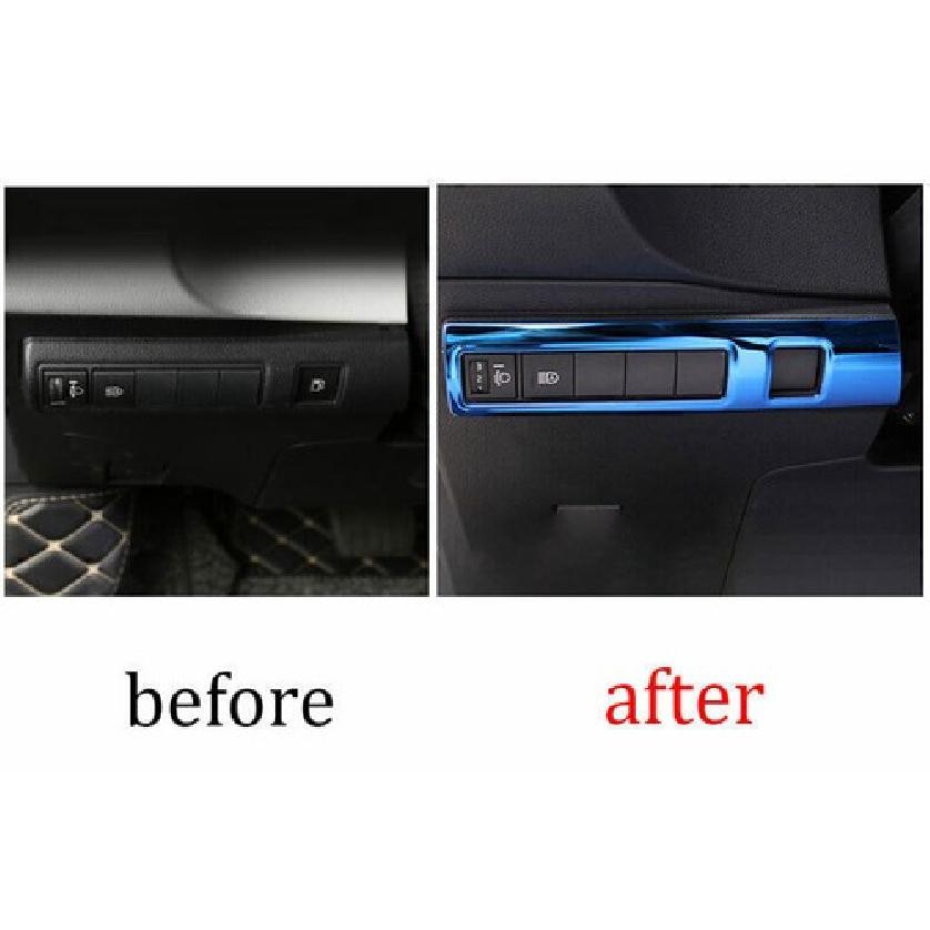 For Toyota Corolla 2020-2024 Blue Titanium Headlight Switch Control Cover Trim