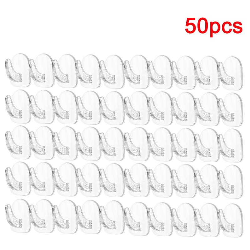 Transparent Strong Adhesive Mini Hook for Kitchen Door Bathroom Mirror Cabinet Jewelry Storage Non-Marking No Punching Required
