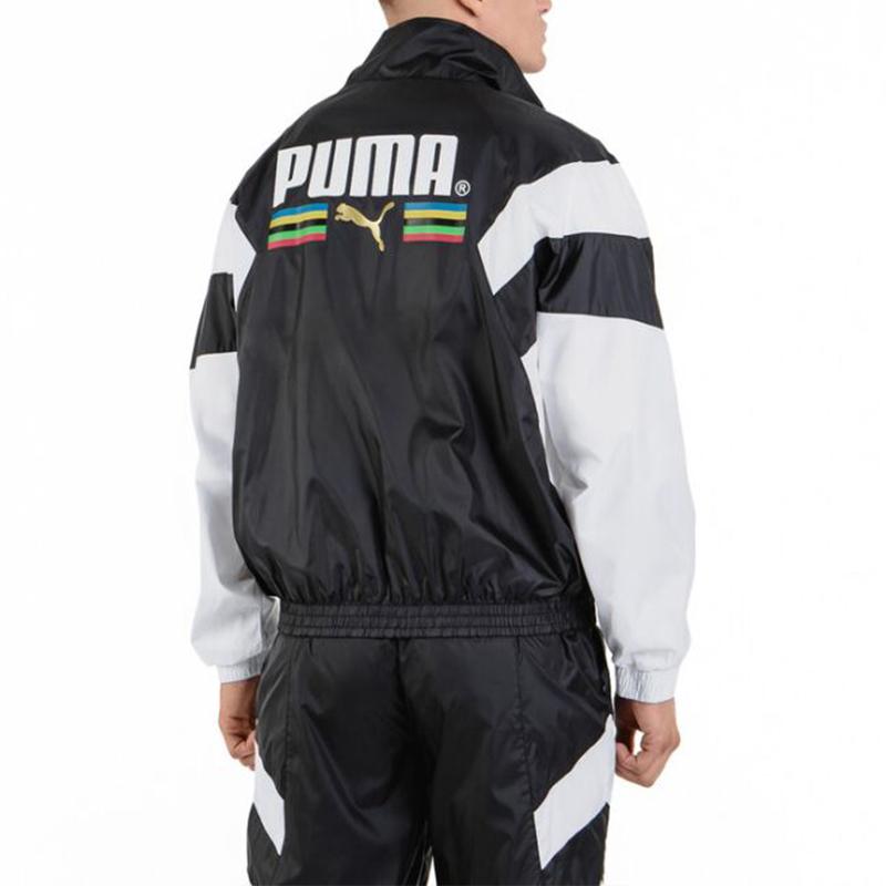 Puma Куртка на молнии с тиснением цвета металлик и золотом Мужские куртки черные 597610-01