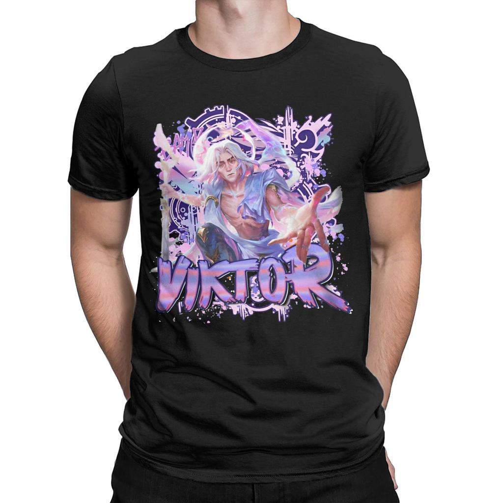 Men Women Graphic Arcane Viktor Arcane Game T Shirt Tee Pure Cotton T-shirts Clothes