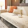 Gold Leaf Jacquard Sofa Covers Chenille Luxury Sofa Cushion Universal Living Room Sofa Non-Slip Armrest Backrest Cushions