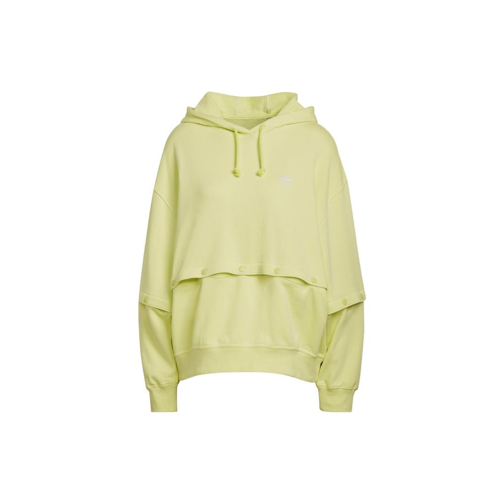 adidas Спортивный худи Originals Trefoil с капюшоном, свитшот с длинным рукавом, женский свитшот, лимонно-желтый HC5435