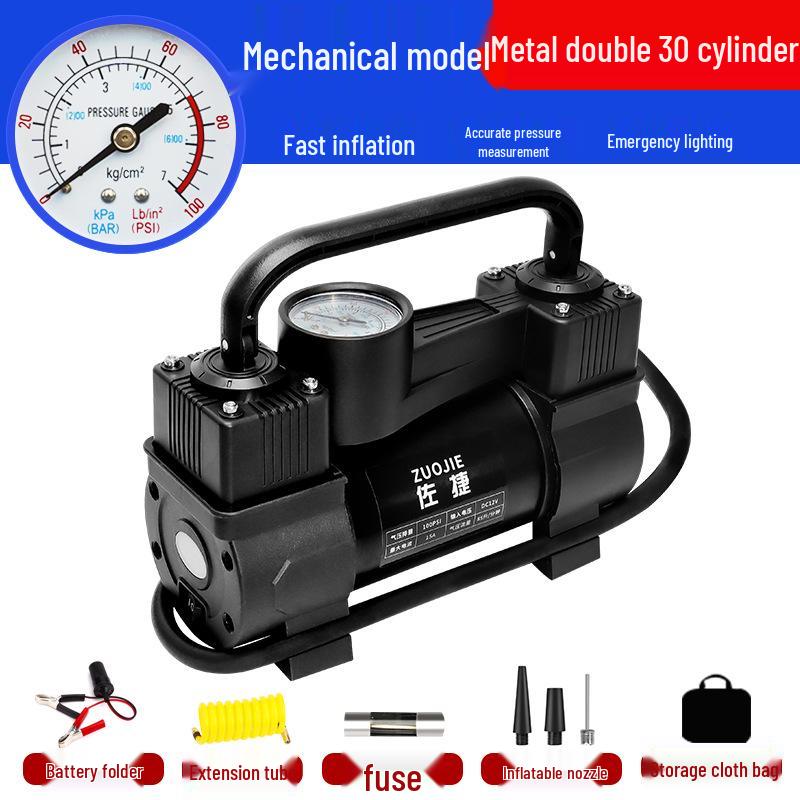 Портативный 12В Электрический Двухцилиндровый Насос для Накачивания Шин