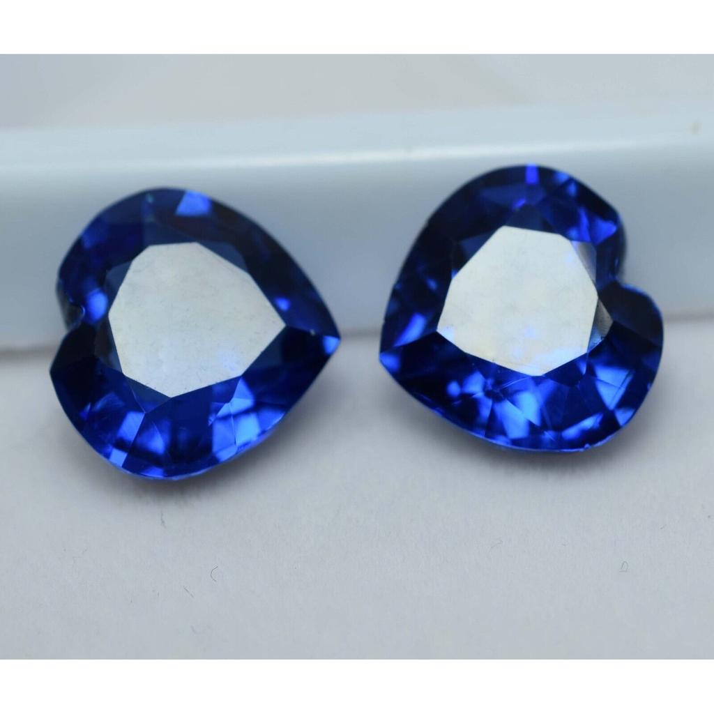 16 Ct NATURAL Tanzanian Blue Tanzanite Heart Cut Loose Gemstone Pair