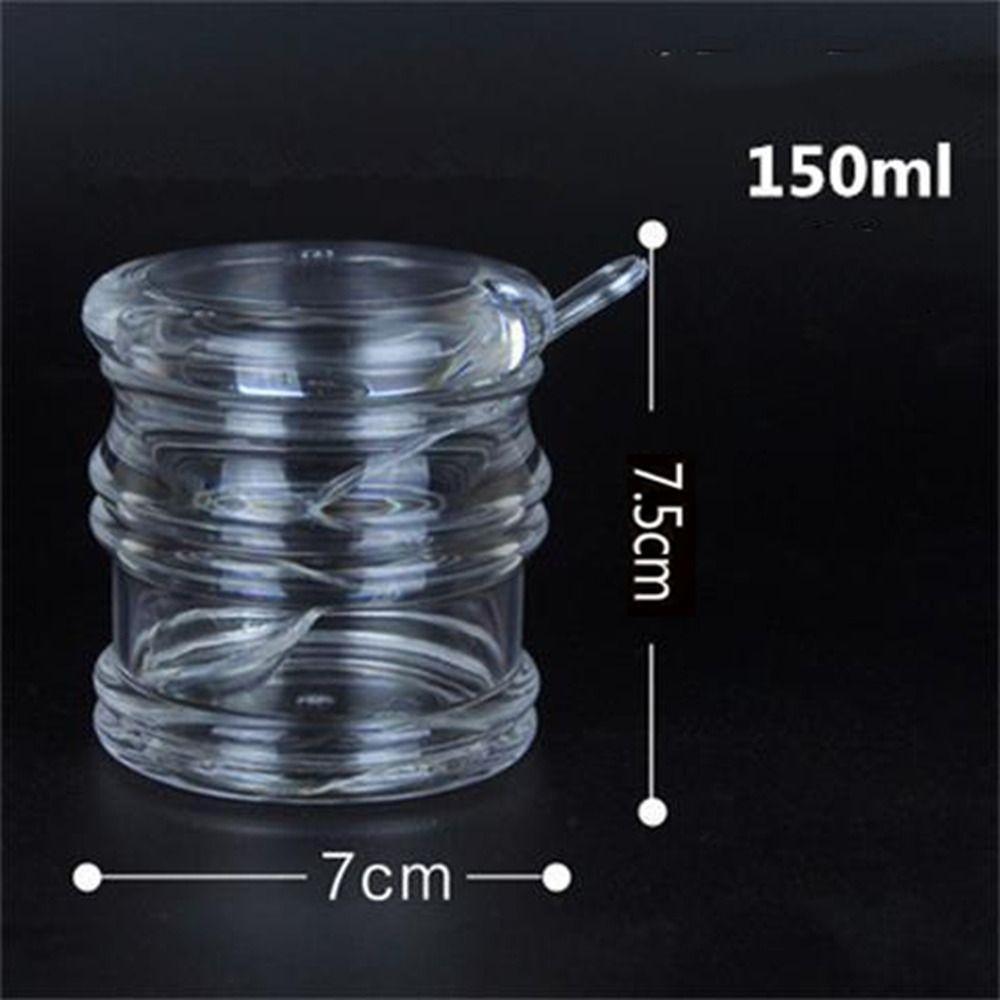 Anti-slip Bowl Sugar Transparent Sugar Pots Multifunctional Acrylic Seasoning Jar for Kitchen