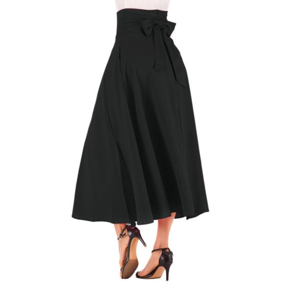 Юбка макси Yousheng, облегающая юбка А-силуэта с высокой талией, однотонная, с большим подолом, длинная юбка для работы, отдыха, повседневной носки