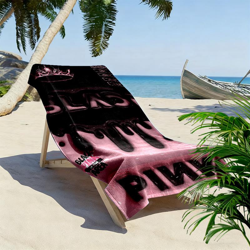 blackpink Print Beach Towel, Large Soft Quick Dry Towel for Beach Camping Swimming