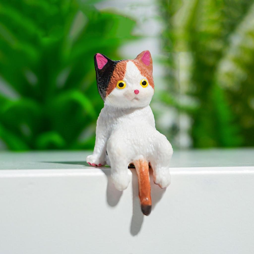 Мини-фигурки кошек Очаровательные Компактная модель кошки из ПВХ Фигурки на приборную панель для автомобиля для прицепа Автодома Грузовика Автомобиль Седан Пикап Спальня