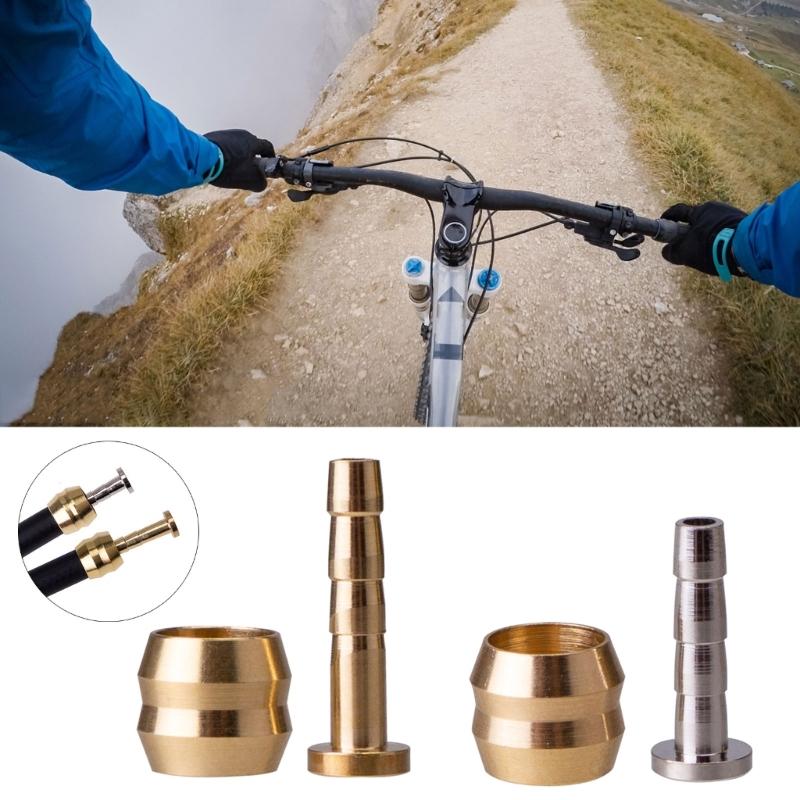 10Set Bike Hydraulic Disc Brake Hose Connector &Connect Insert Set Bicycles Part