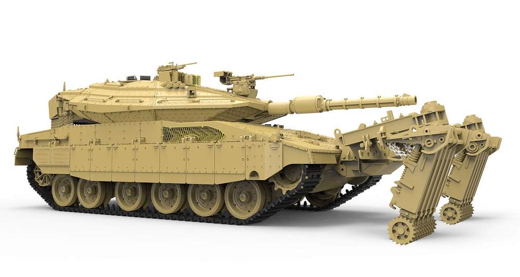 Модель в масштабе Израильский основной боевой танк Меркава LIC Система разминирования Пластиковый набор модели MTS049 1/35 Mk.4/4 Нохри-Каль