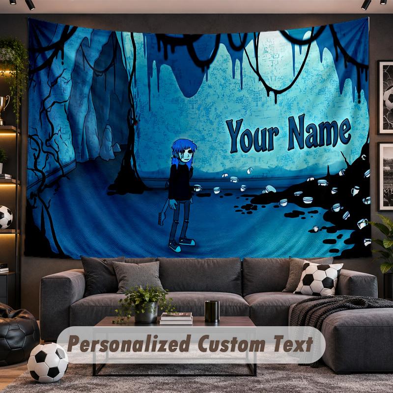 Sally Face Personalized Tapestry Support Custom Name, Wall Art Home Decoration