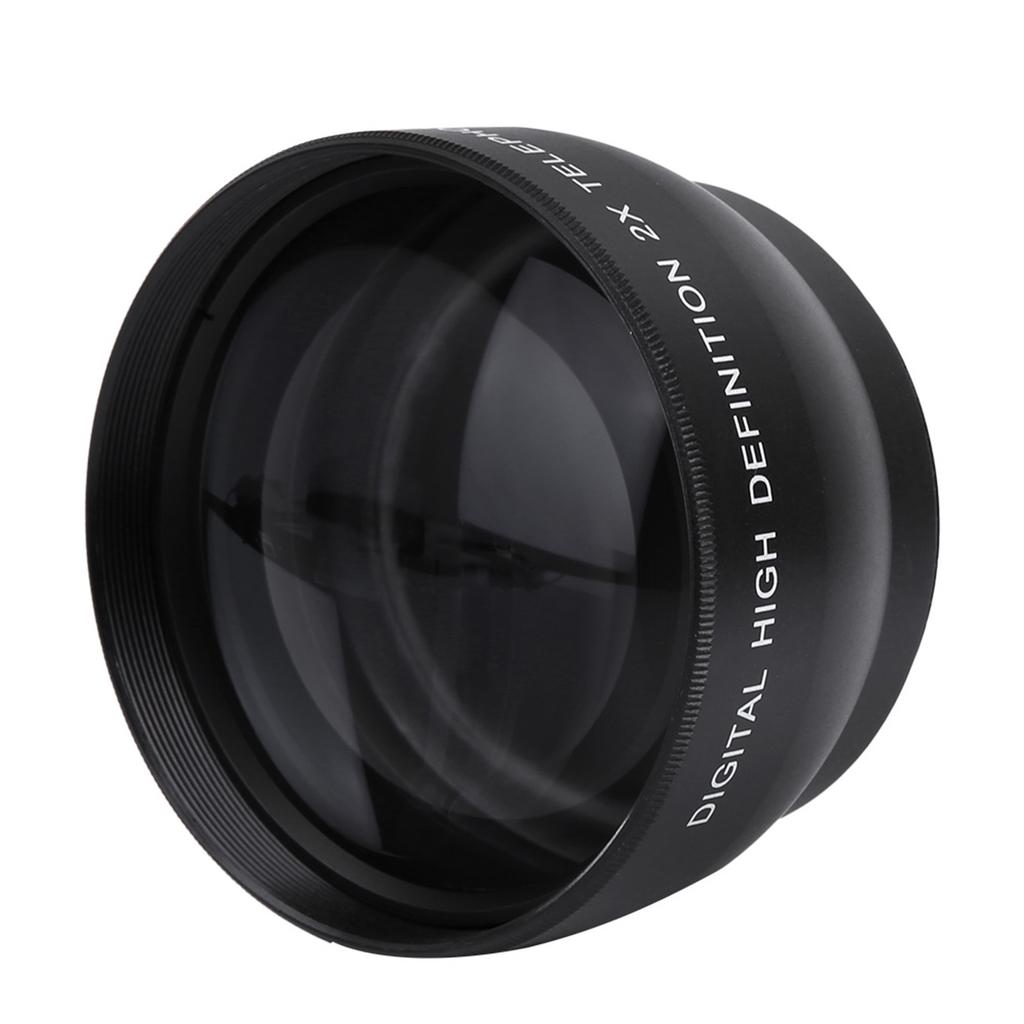 52mm 2X Magnification HD Tele Converter Telephoto Lens for 52mm Mount Camera