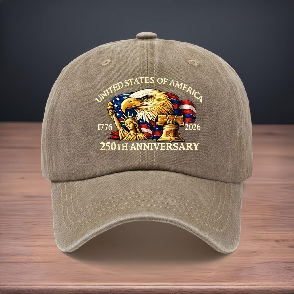 Printed to Commemorate the th Anniversary of the Founding of the United States Baseball Cap with Statue of Liberty