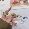 Ультралегкие безрамочные металлические очки для пресбиопии для женщин, очки для чтения с защитой от синего света, высокой четкости