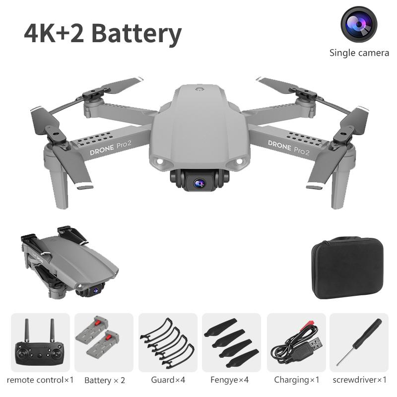 New E99PRO 4K FPV Mini Drone HD Camera RC Quadcopter Gravity Sensing Auto Follow Real-Time Transmission Mobile Control  Foldable