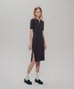 Yale Slit Neck Half Sleeve Knit Dress_Brown