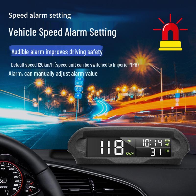 Wireless GPS Car HUD: Satellite Speed, Odometer, Altitude & Temperature Display