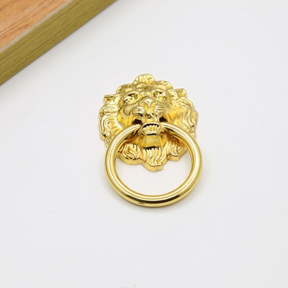 Классическая ручка в виде головы льва с одним отверстием, ручка для шкафа, ретро-антикварные дверные ручки для шкафа